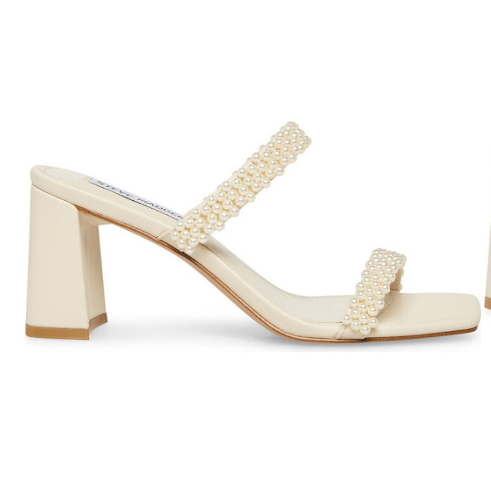 steve madden lilah-p bone pearl block heels